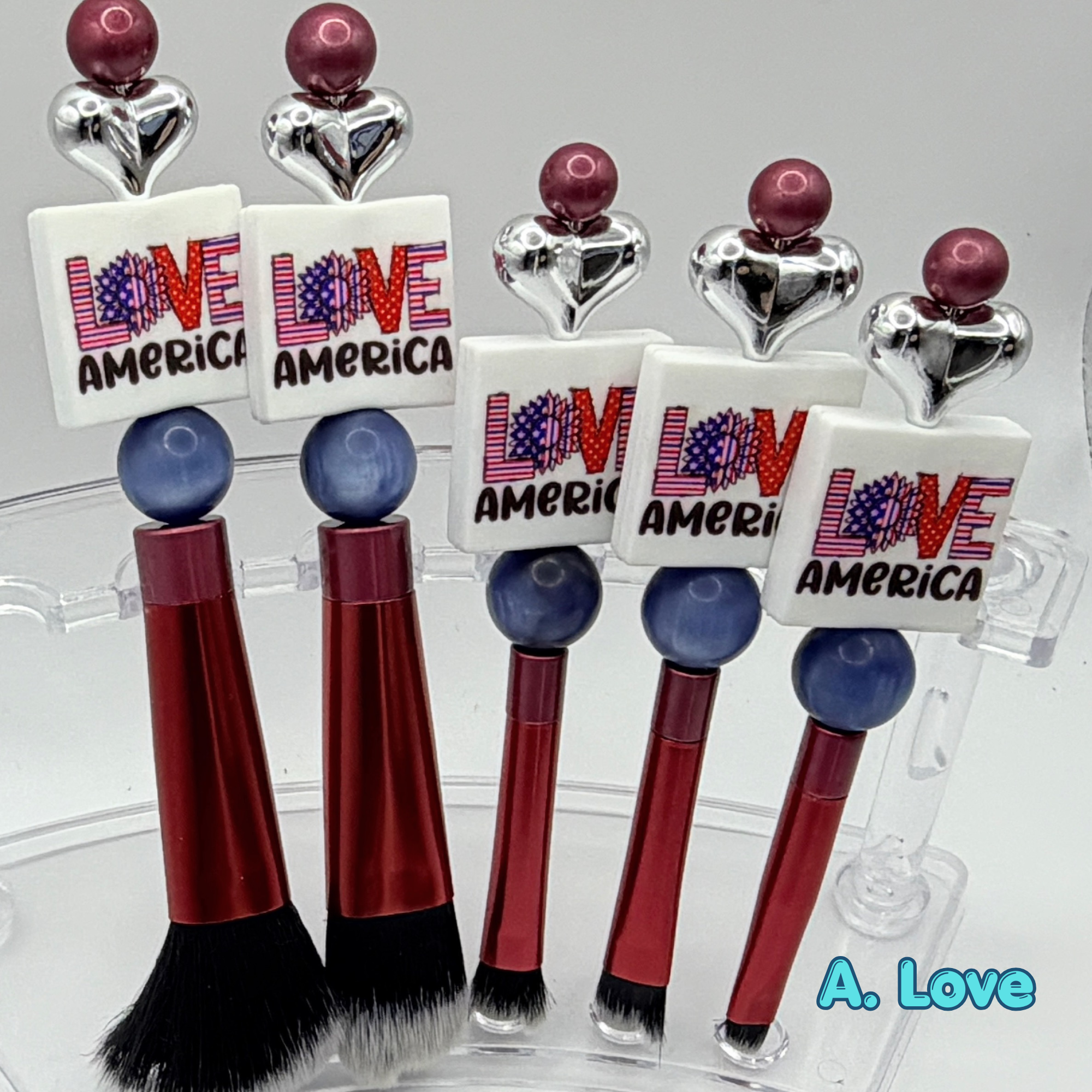 Beaded Make-Up Brush Set – Choose Your Style A–J | Handmade Cosmetic Brushes | Unique Gift Idea