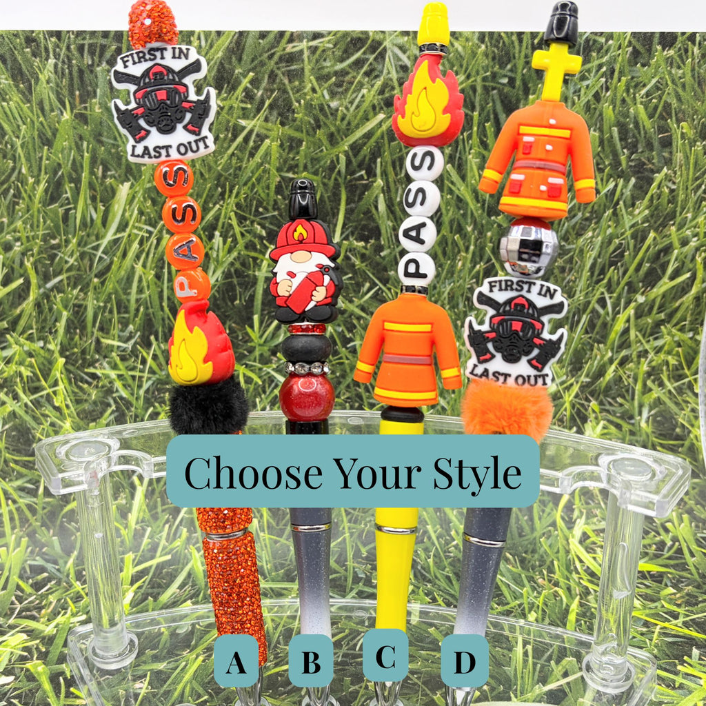 Firefighter Beaded Pen Collection