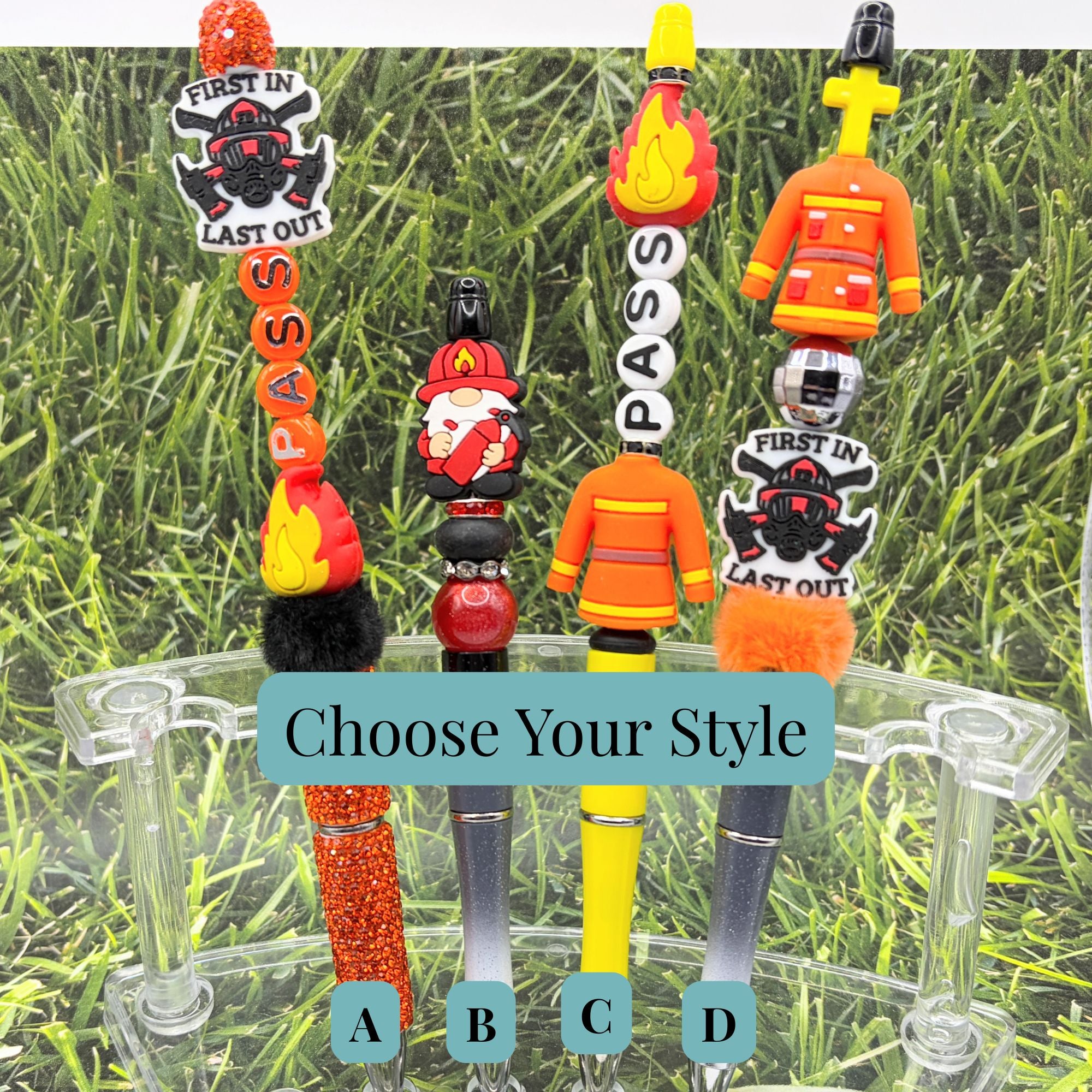 Firefighter Beaded Pen Collection