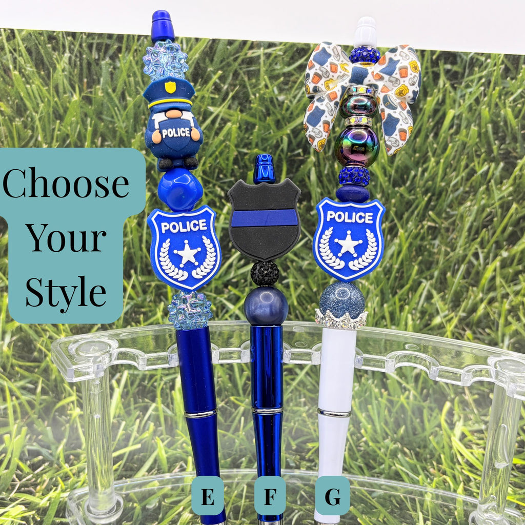 Police Officer Beaded Pen Collection