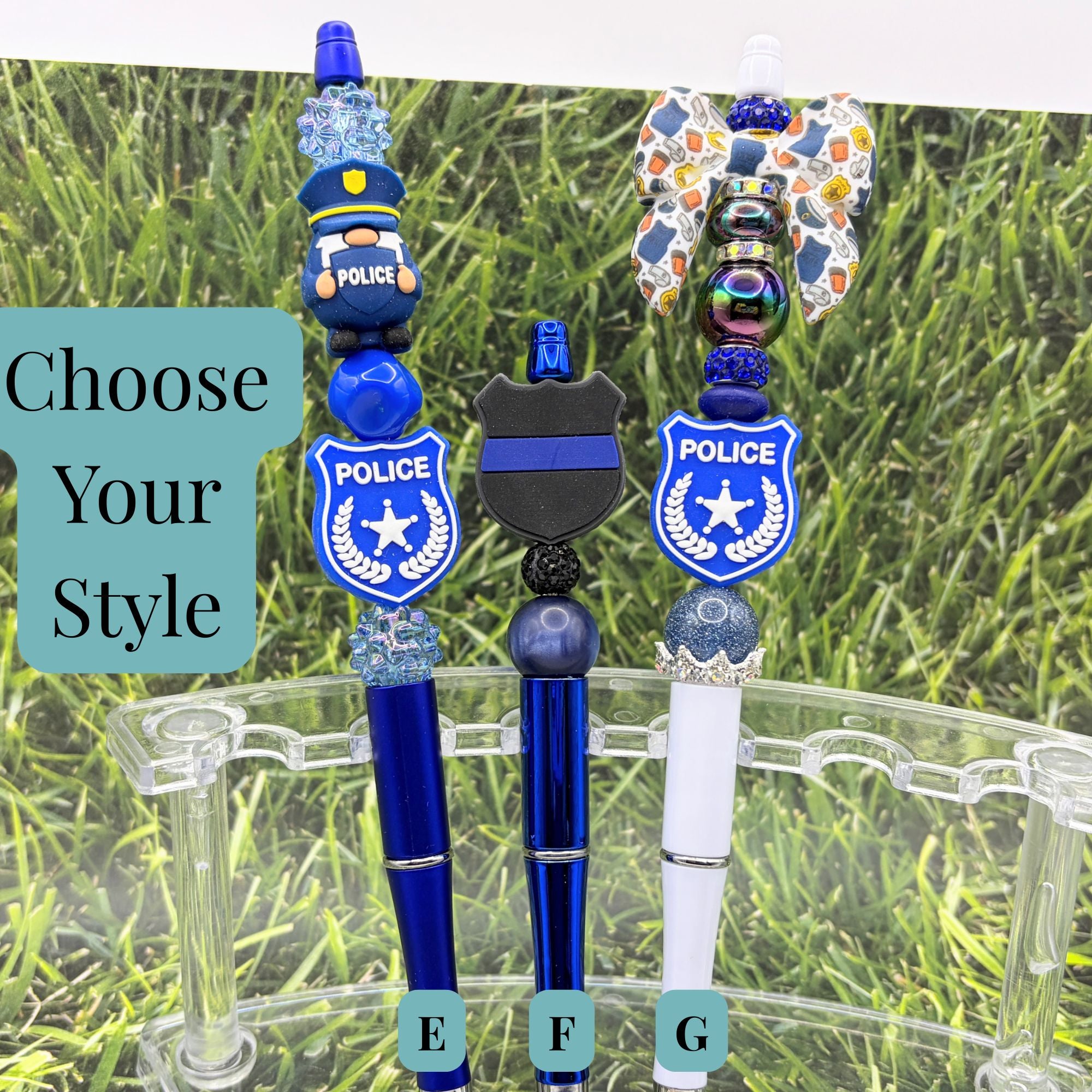 Police Officer Beaded Pen Collection
