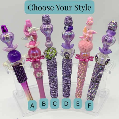 Balloon Collection Beaded Pens – Choose Your Style A–F | Whimsical Rhinestone Pens