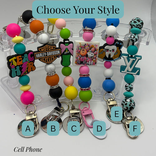 Beaded Cell Phone Straps – Choose Your Style A–M | Cute Wrist Straps for iPhone & Smartphones | Handmade Phone Accessories