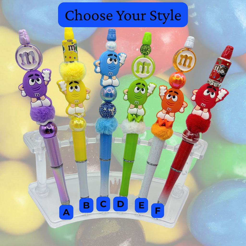 Colorful Candy Character Beaded Pens | Choose Your Style