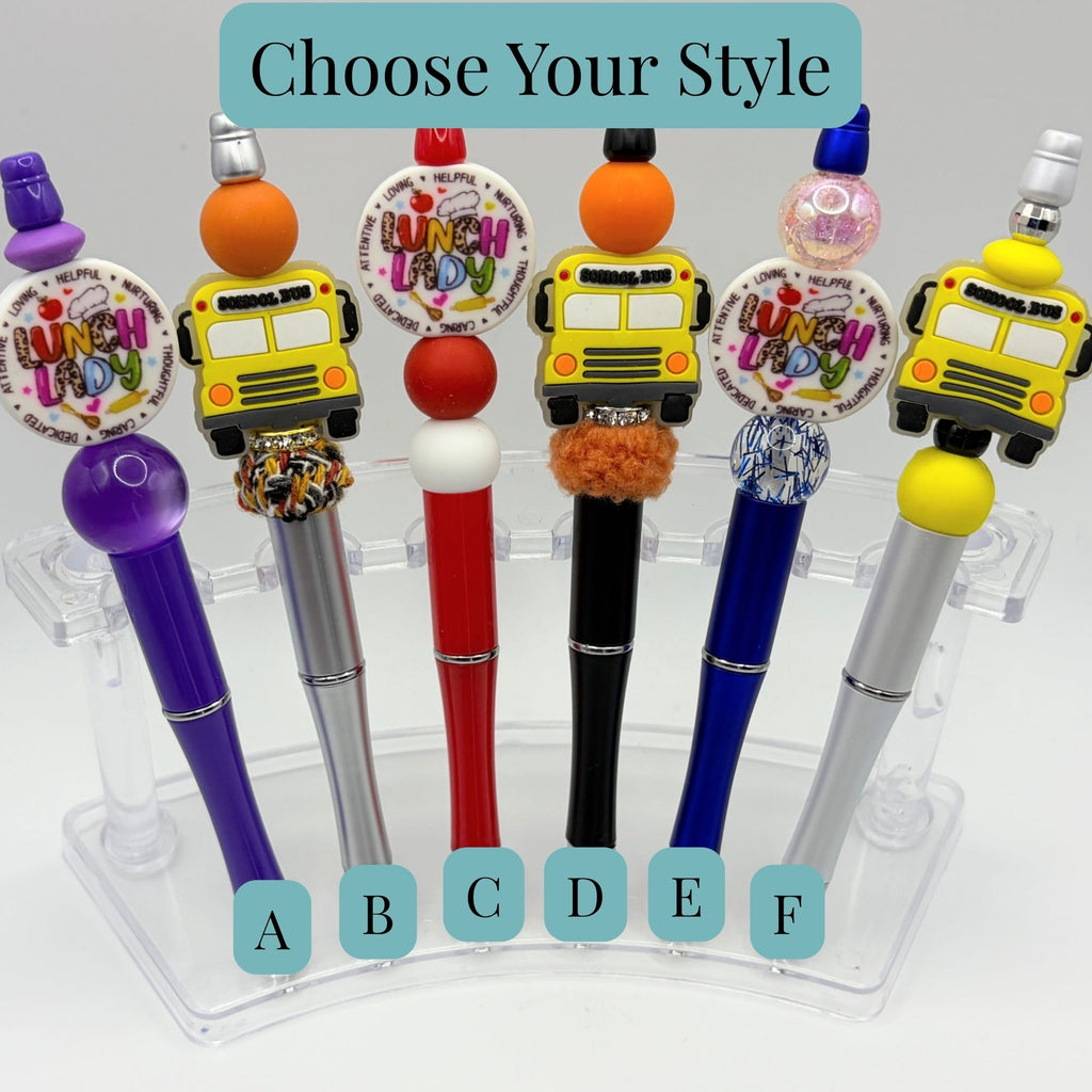 Jobs & Professions Beaded Pens | Teacher, Nurse, Dental, & School Staff Gifts | Choose Your Style A–EE