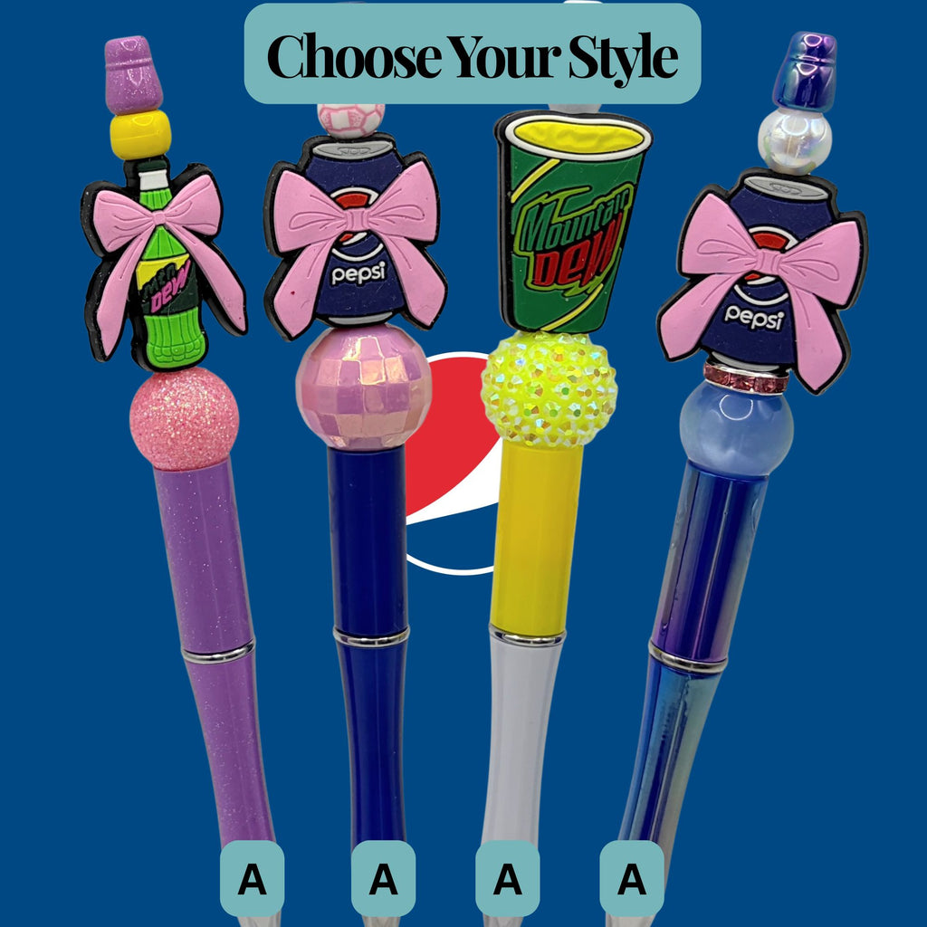 Pepsi Family Beaded Pen Collection – Pepsi & Mountain Dew Handmade Pens