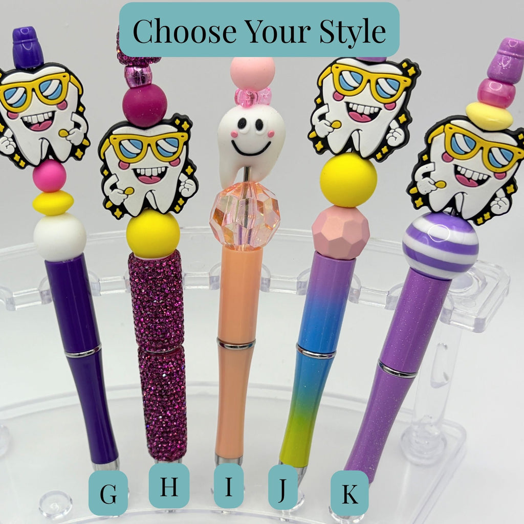 Jobs & Professions Beaded Pens | Teacher, Nurse, Dental, & School Staff Gifts | Choose Your Style A–EE