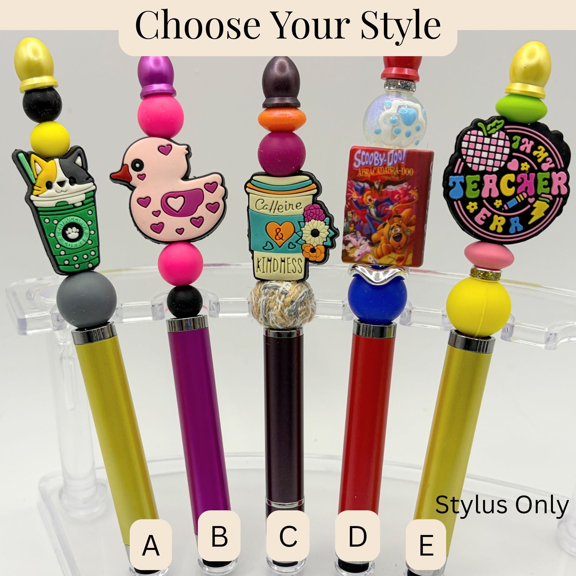 Beaded Touchscreen Stylus – Phone & Tablet Stylus | Choose Your Style (A–F)