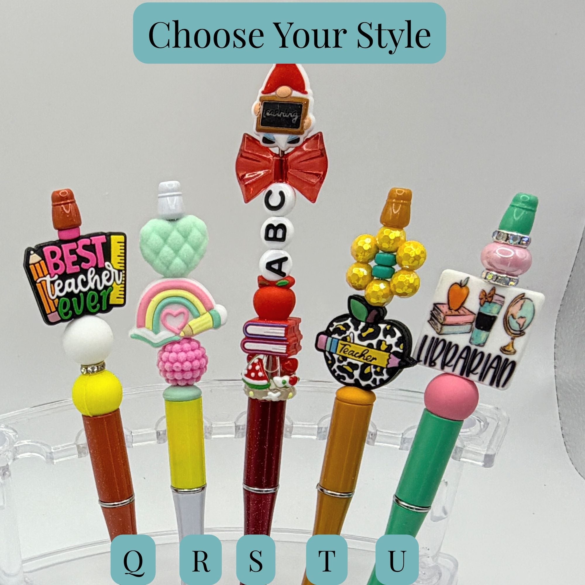 Jobs & Professions Beaded Pens | Teacher, Nurse, Dental, & School Staff Gifts | Choose Your Style A–EE