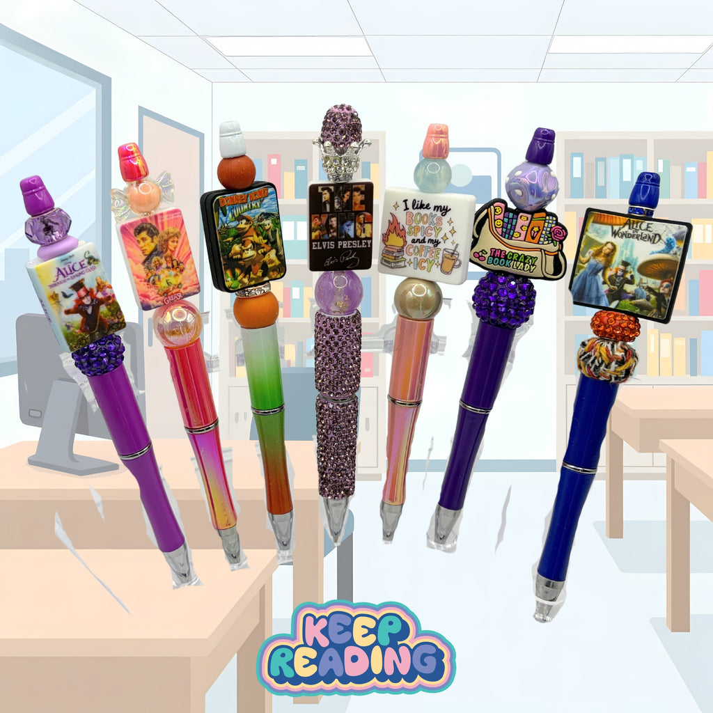 Book Lovers & Library Beaded Pens | Reading Inspired Collection