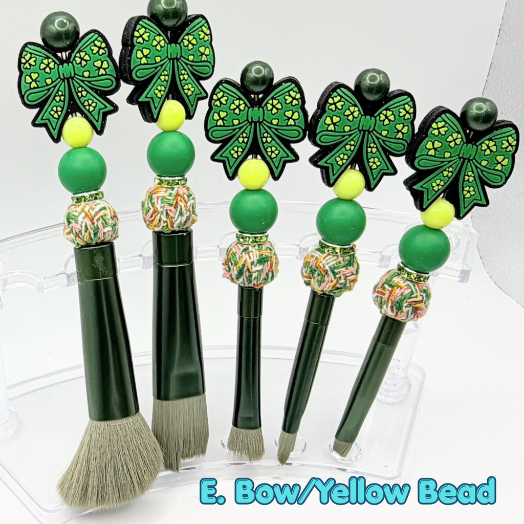 Beaded Make-Up Brush Set – Choose Your Style A–J | Handmade Cosmetic Brushes | Unique Gift Idea