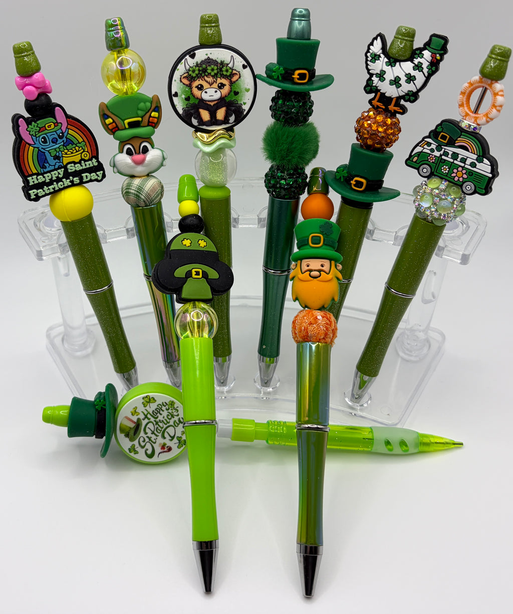 Handmade St. Patrick’s Day Beaded Pens | Choose Your Lucky Pen | Gift Ready