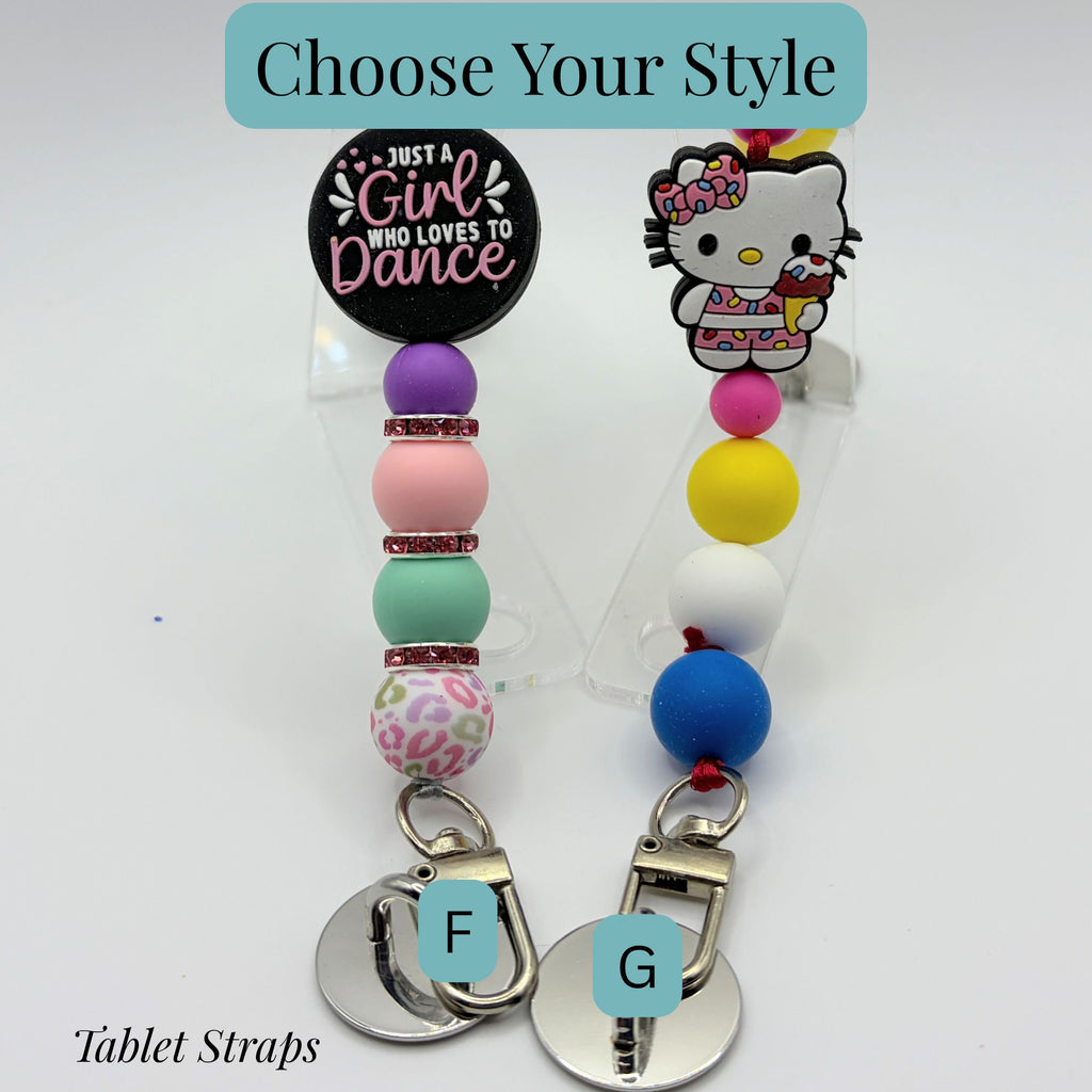 Beaded Tablet Straps – Choose Your Style A–G | Cute Wrist Straps for iPad, Tablets & E-Readers | Handmade