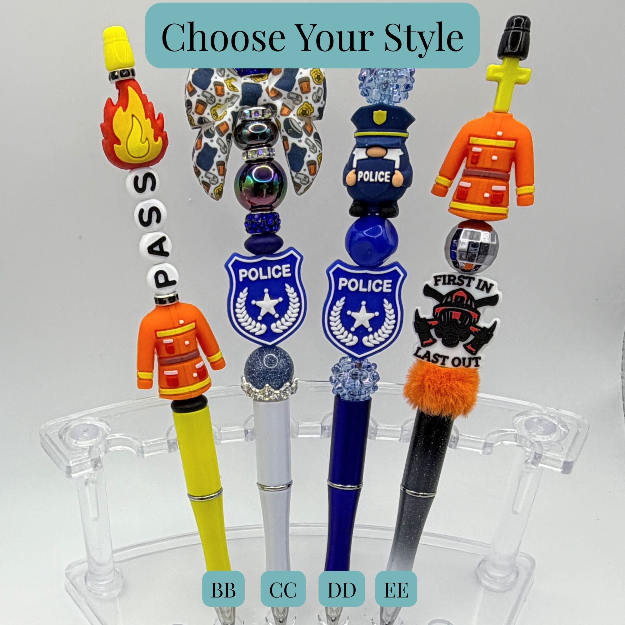 Jobs & Professions Beaded Pens | Teacher, Nurse, Dental, & School Staff Gifts | Choose Your Style A–EE