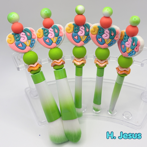 Beaded Make-Up Brush Set – Choose Your Style A–J | Handmade Cosmetic Brushes | Unique Gift Idea