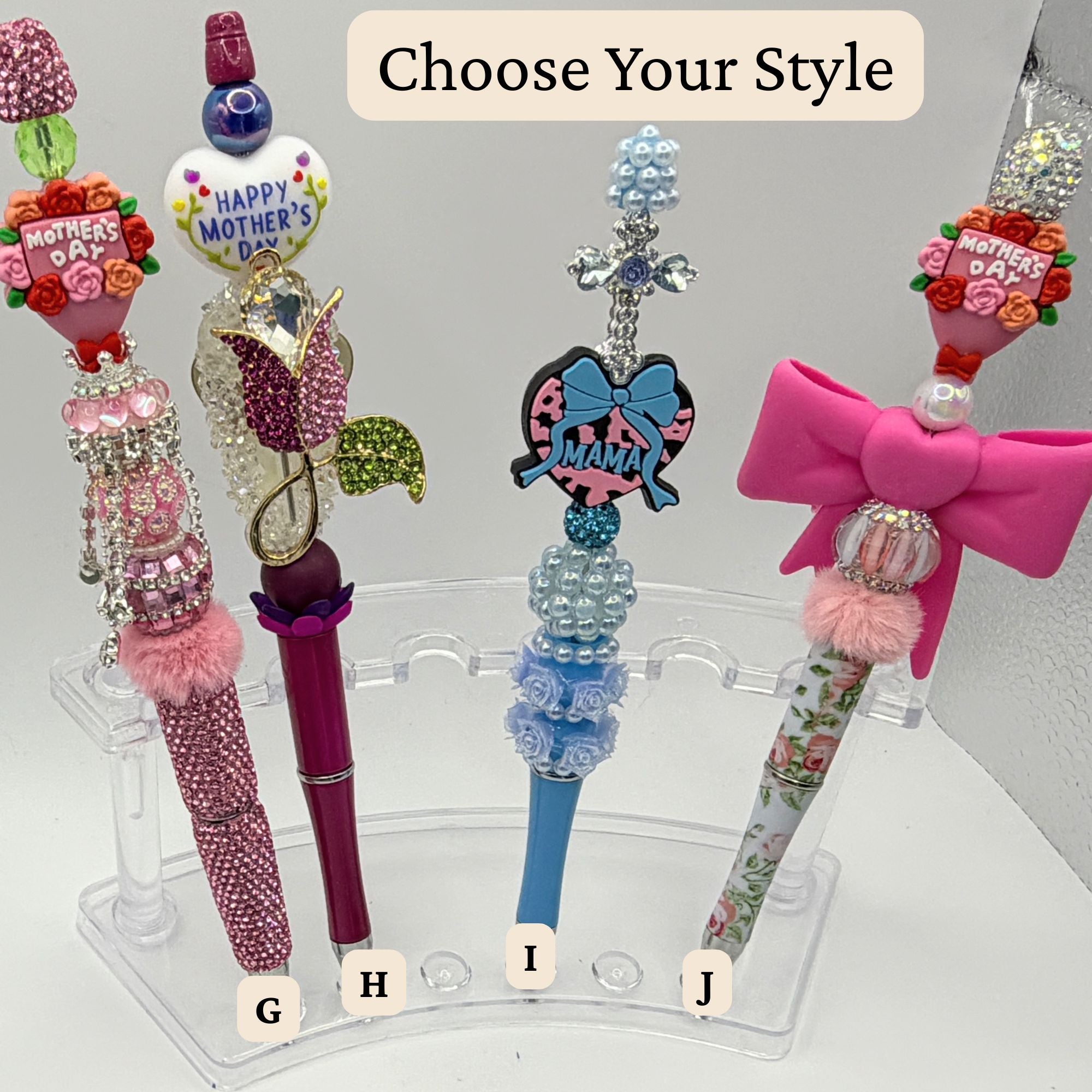 Mother’s Day & Family Beaded Pens – Choose Your Style (Sister, Auntie, Granny, Mama Gifts)