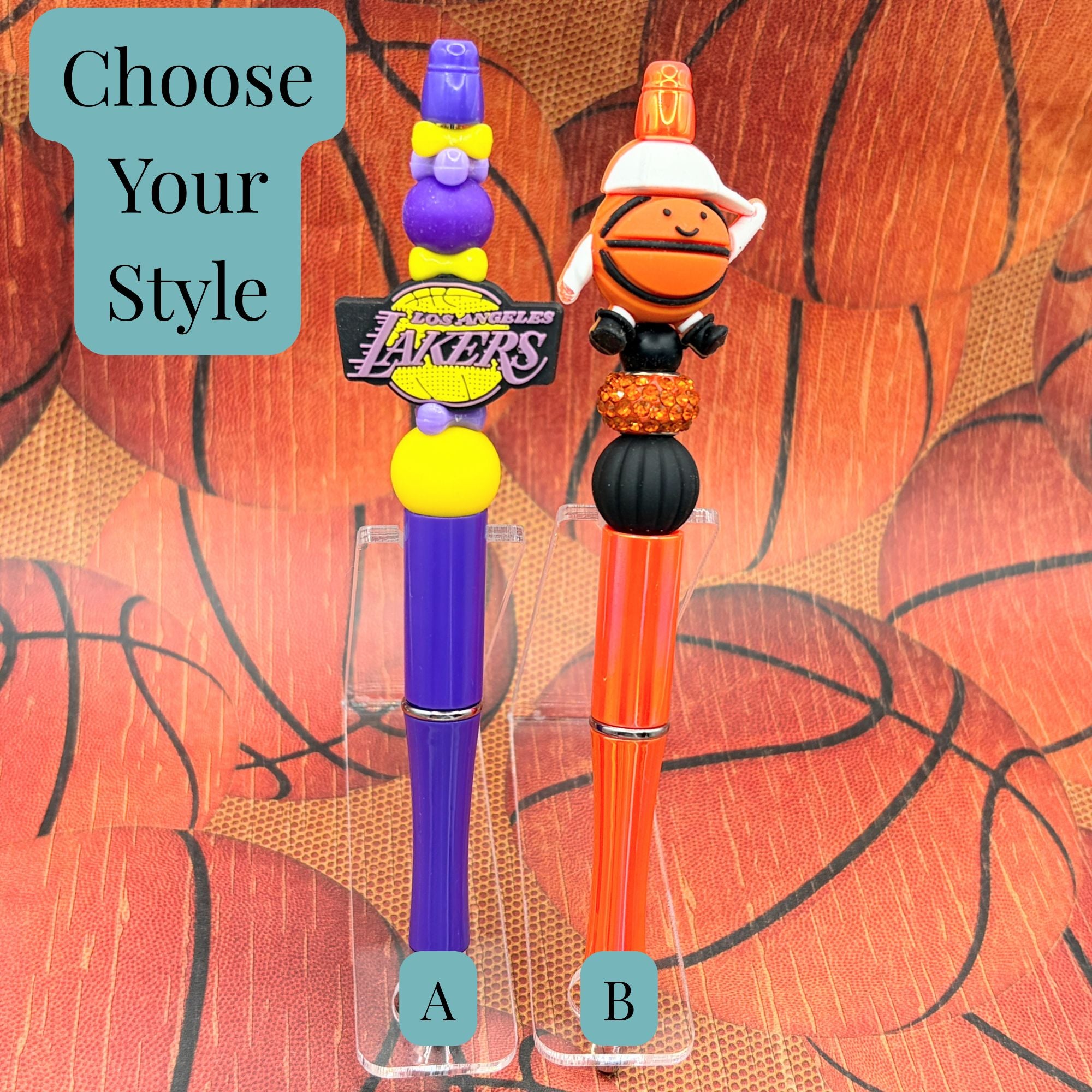 Basketball Fan Beaded Pen Collection – Choose Your Style