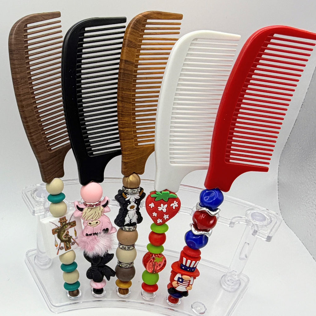 Beaded Wide-Tooth Comb | Handmade Detangling Comb | Choose Your Style