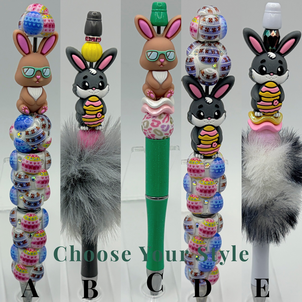 Peter Cottontail Beaded Pen/Choose Your Style (A–E) | Handmade Basket Stuffers
