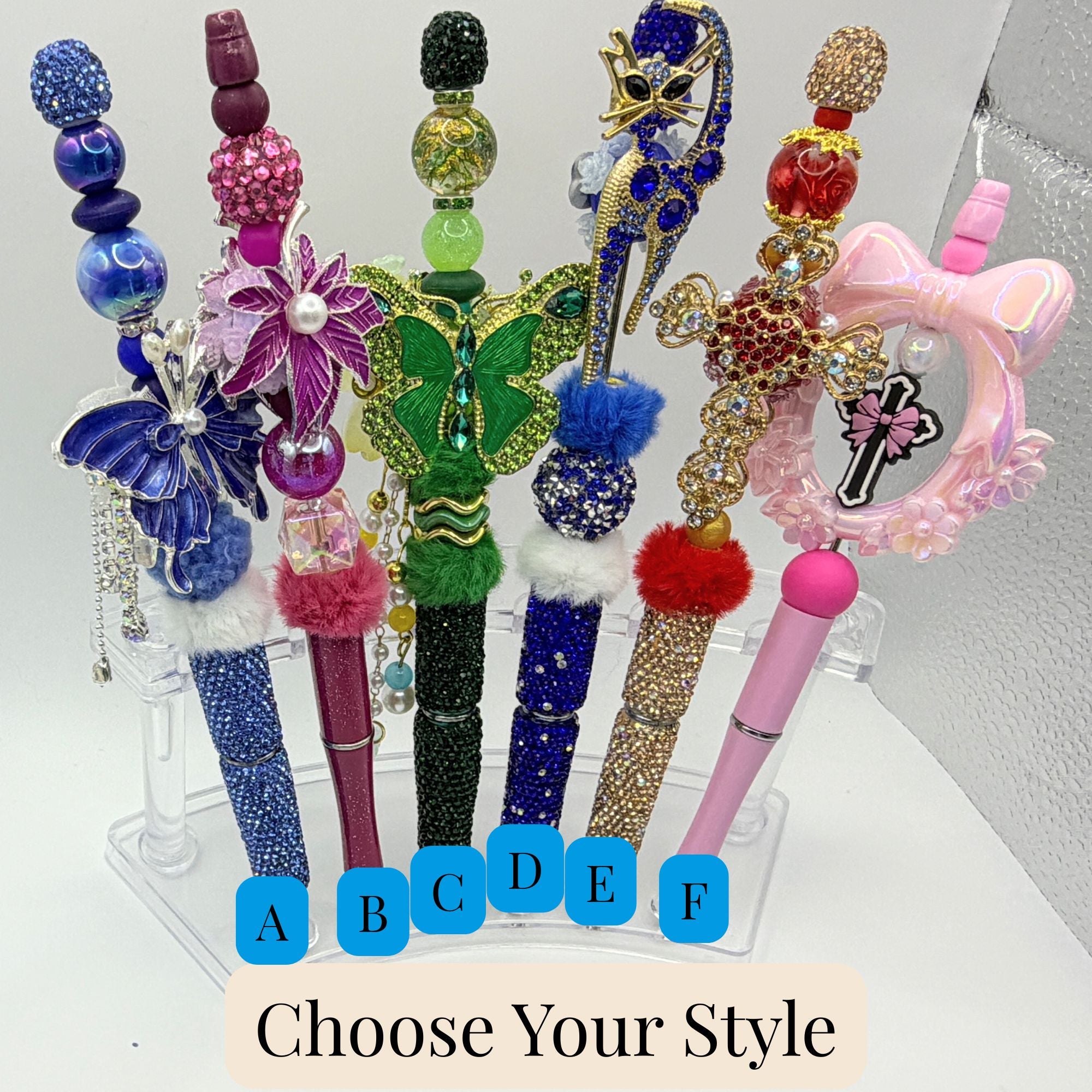 Bold & Glam Beaded Pens – Choose Your Style (Butterfly, Cross, Rhinestone Statement Pens)