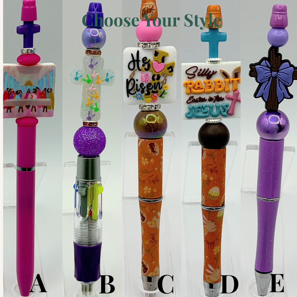 Easter Faith Pens – Cross & Christian Designs | Choose Your Style | Handmade Gift