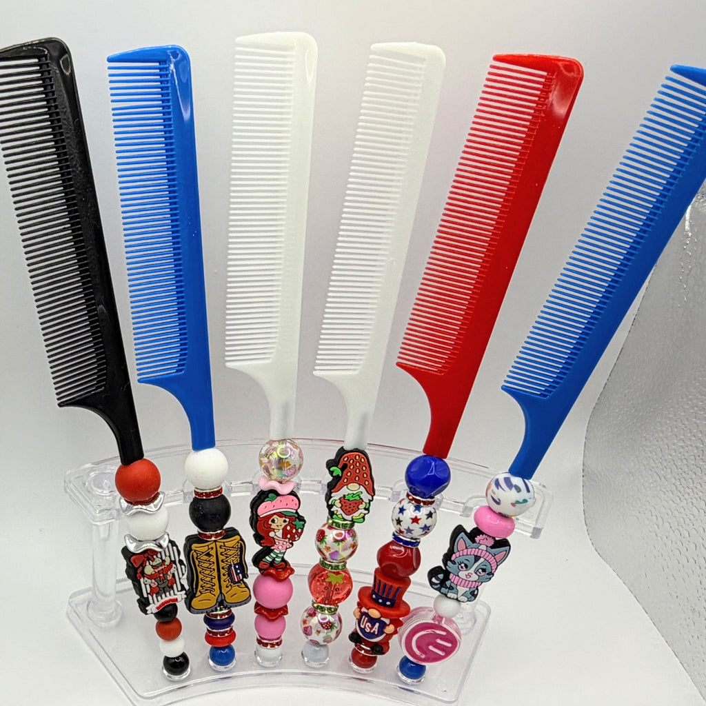 Beaded Fine-Tooth Comb | Handmade Styling Comb | Choose Your Style A-K