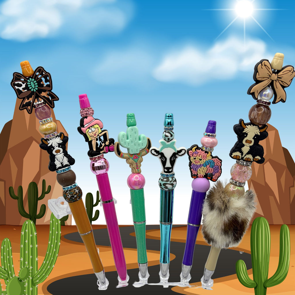 Western Ranch Life Beaded Pen Collection – Choose Your Style A–L