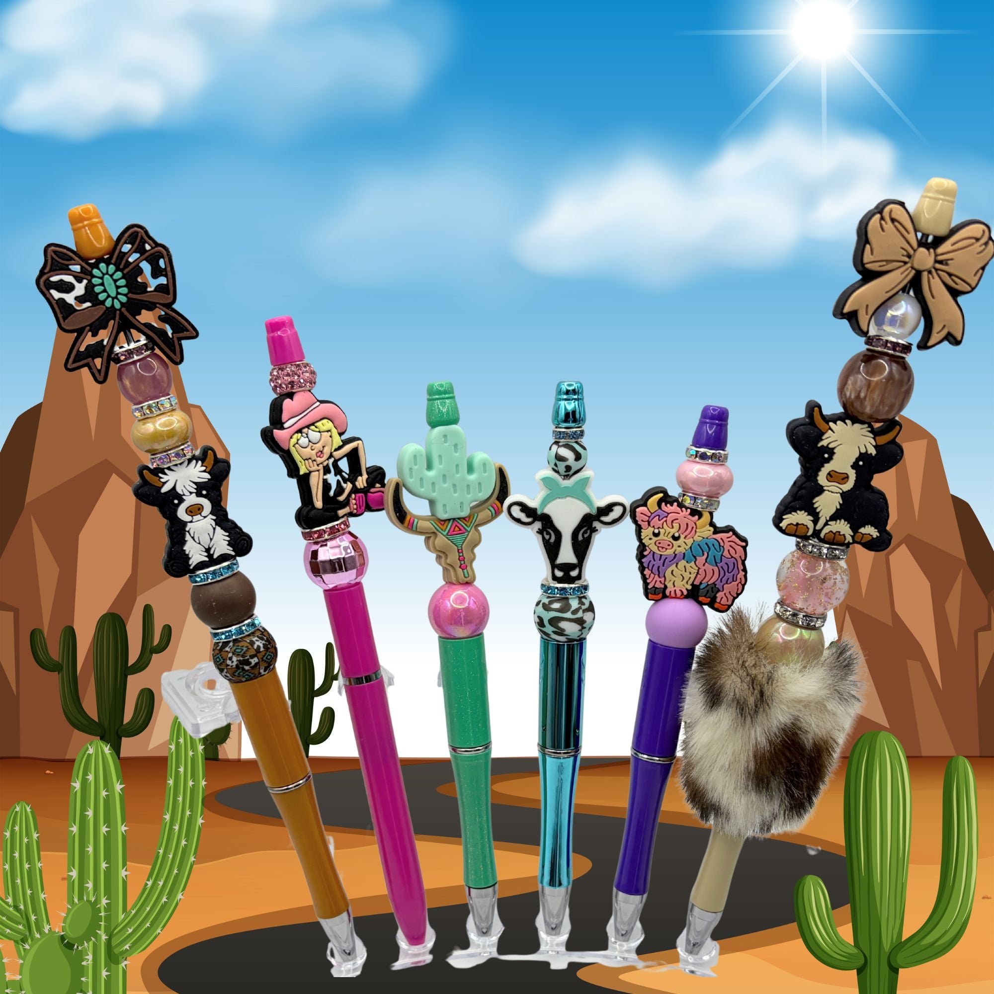 Western Ranch Life Beaded Pen Collection – Choose Your Style A–L