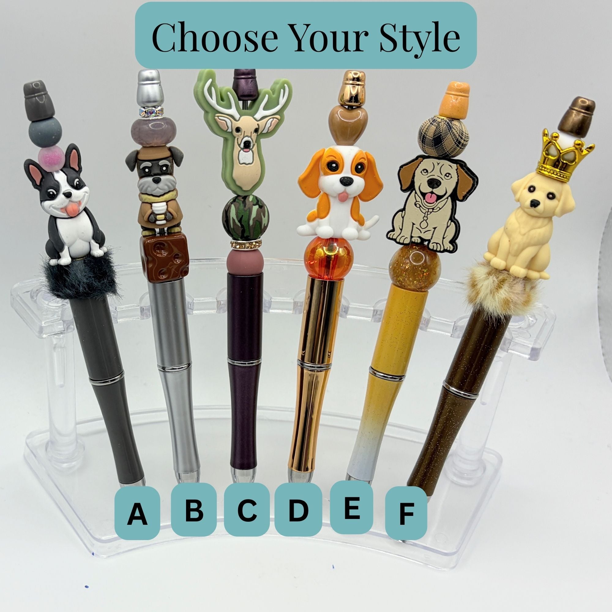 Man's Best Friend Beaded Pen Collection – Choose Your Style A–F
