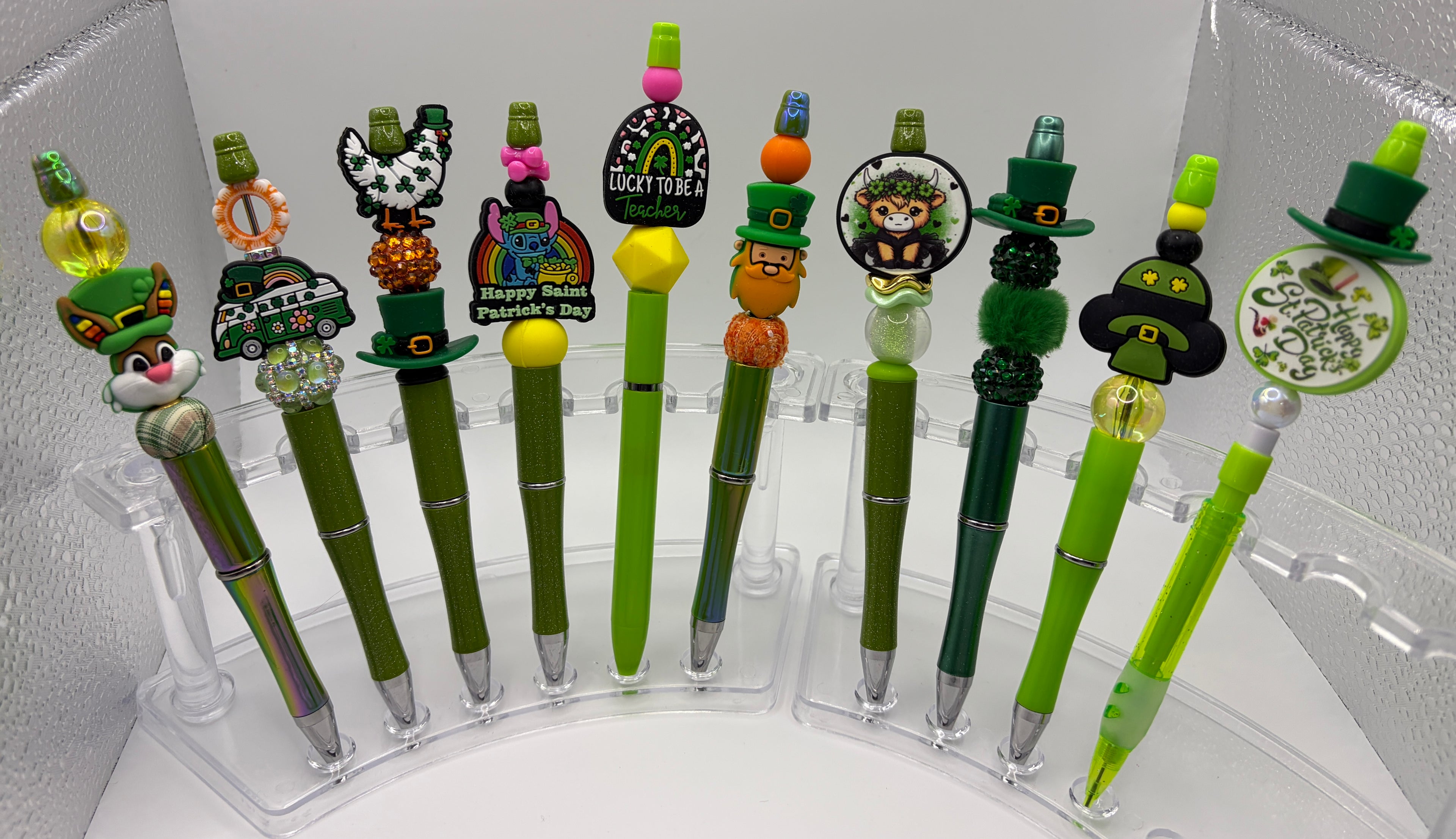 Handmade St. Patrick’s Day Beaded Pens | Choose Your Lucky Pen | Gift Ready