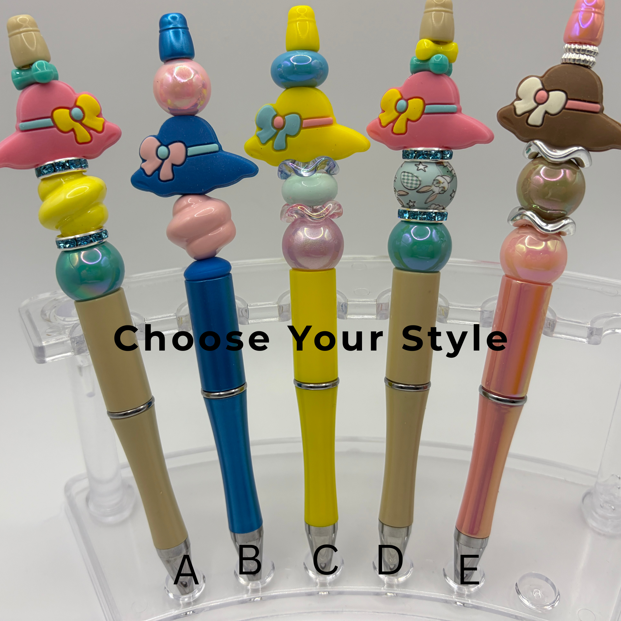 Easter Hat Beaded Pens – Choose Your Style – Basket Stuffer Gifts