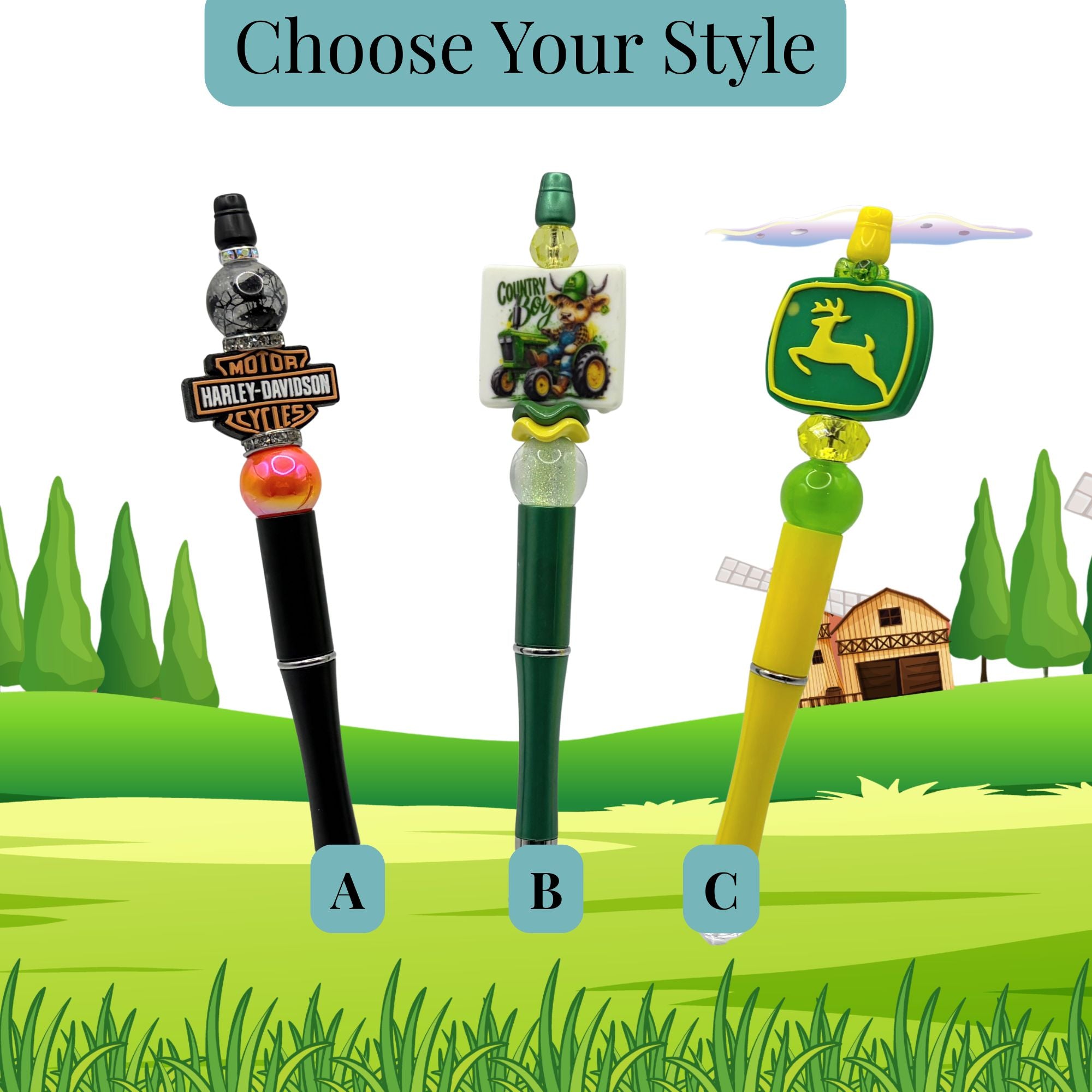 Country Living & Road Rider Beaded Pen Collection