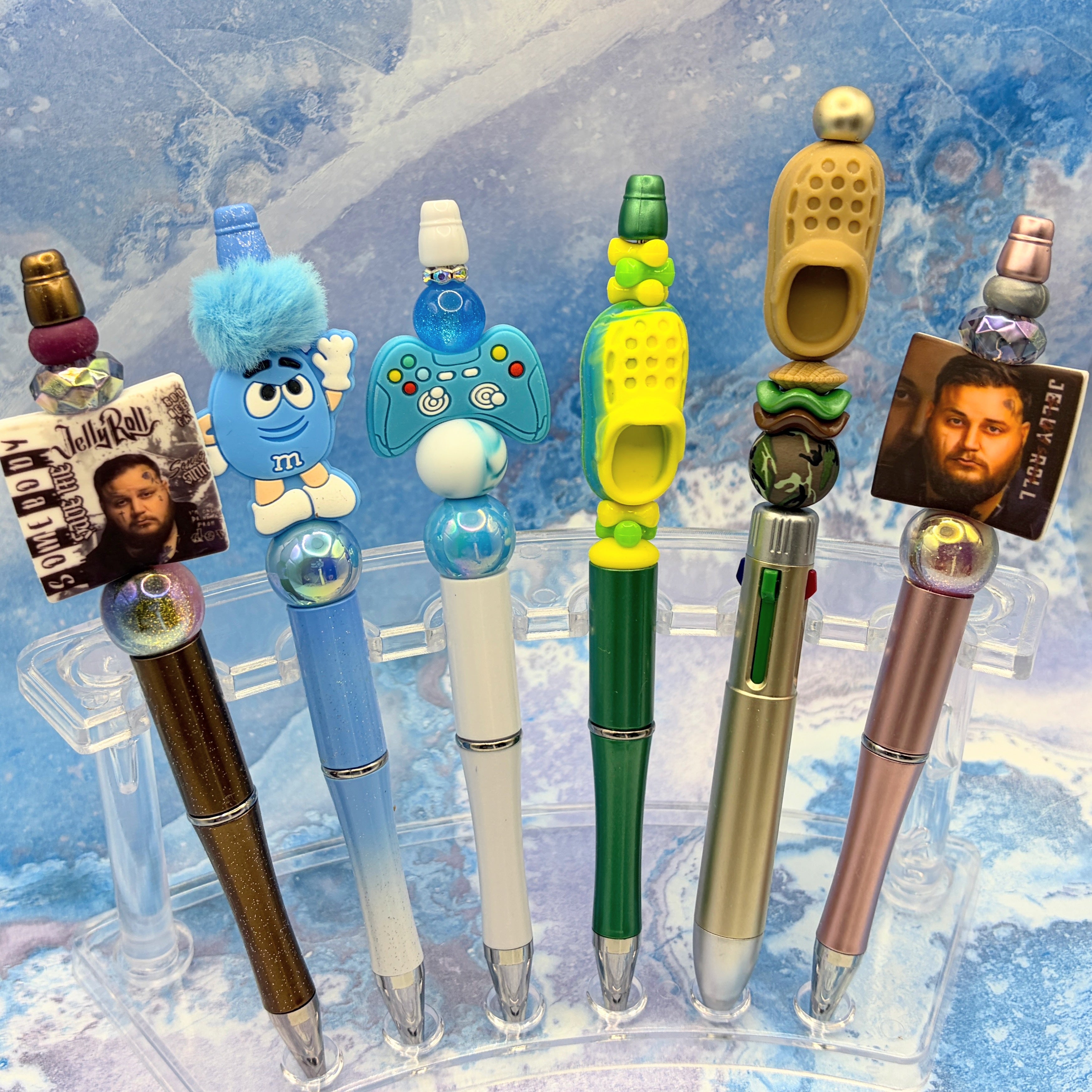 Characters & Favorites Beaded Pen Collection – Choose Your Style A–F