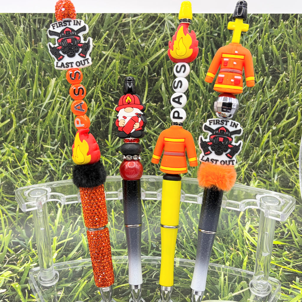 Firefighter Beaded Pen Collection