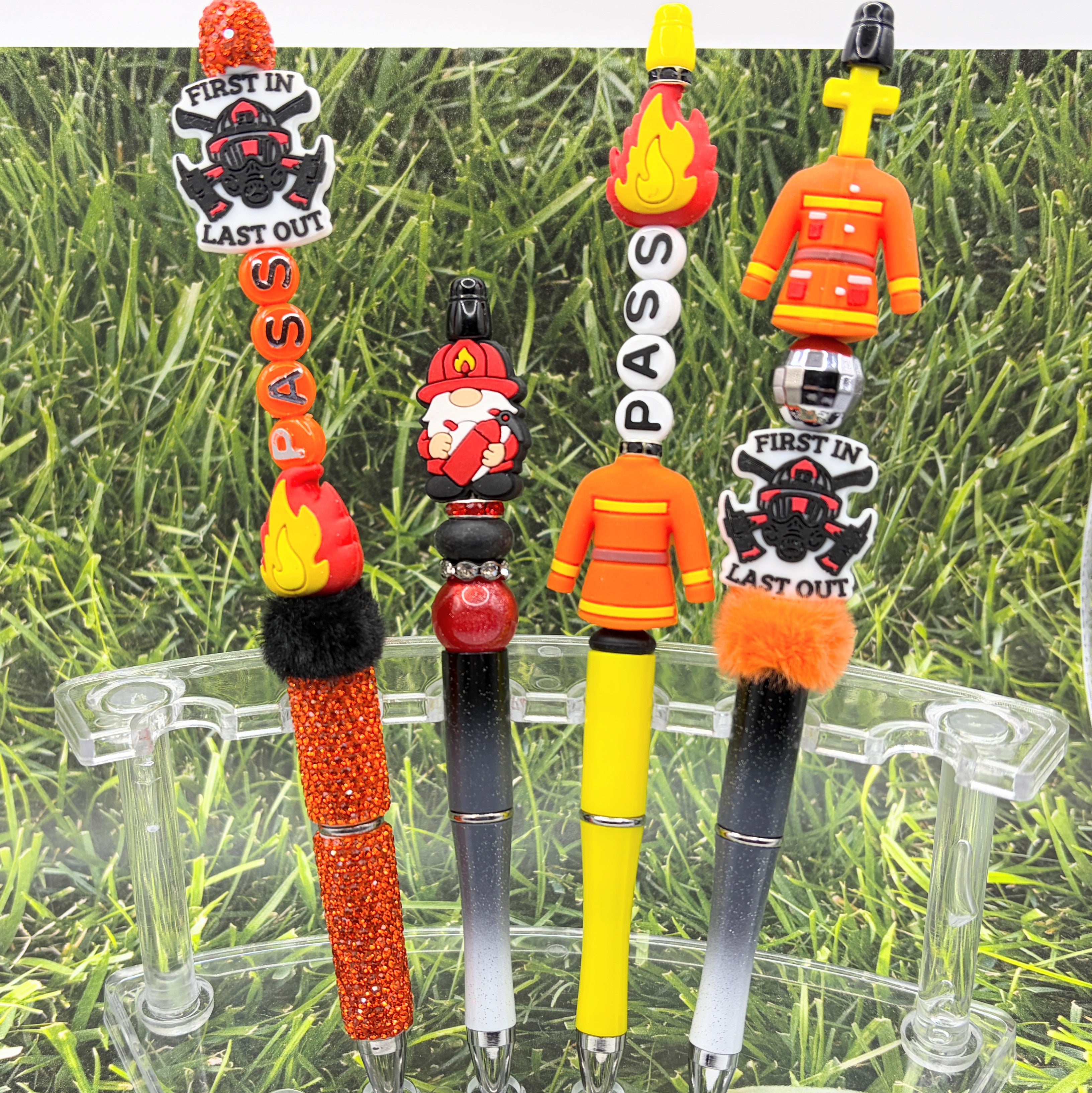 Firefighter Beaded Pen Collection