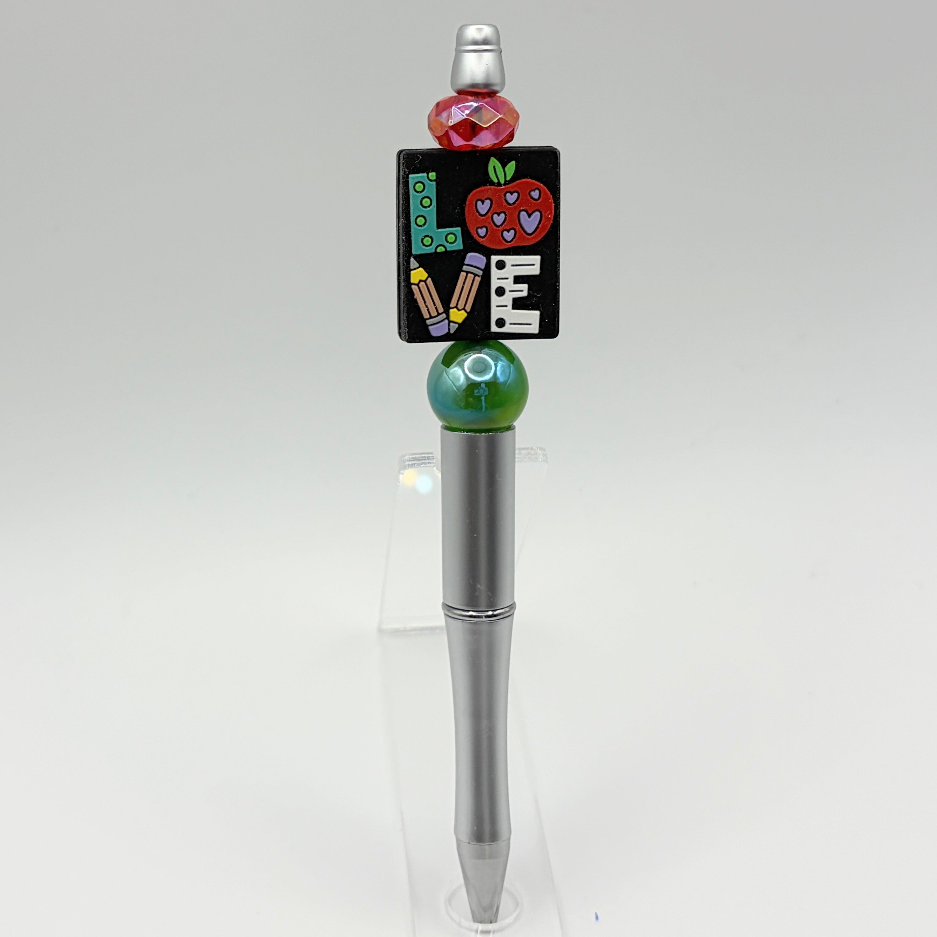 ✏️Teacher Beaded Pen Collection – Apple, School Bus, Books & Classroom Gifts✏️