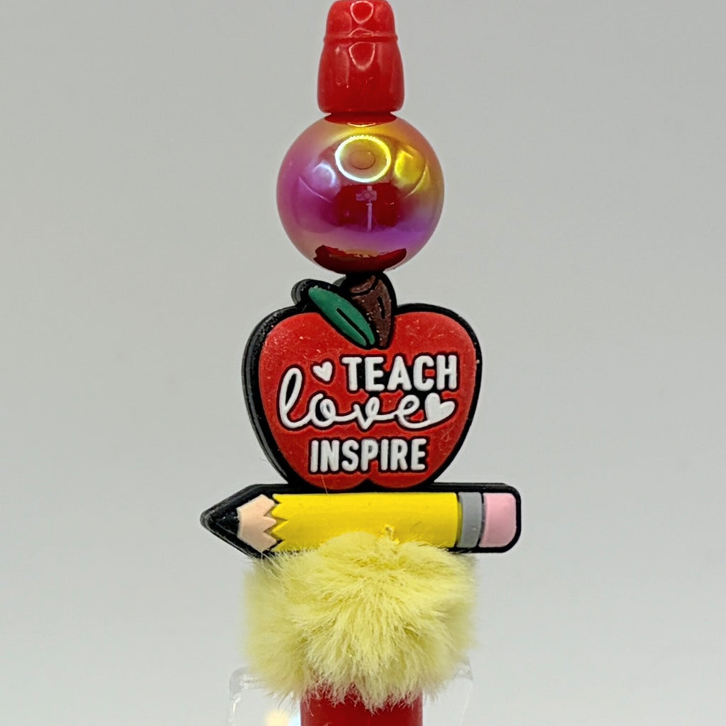 ✏️Teacher Beaded Pen Collection – Apple, School Bus, Books & Classroom Gifts✏️
