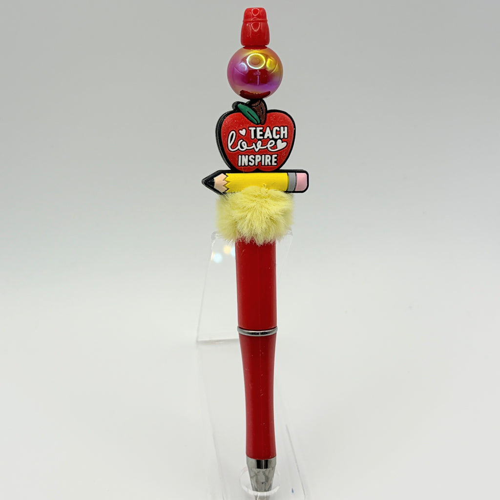 ✏️Teacher Beaded Pen Collection – Apple, School Bus, Books & Classroom Gifts✏️