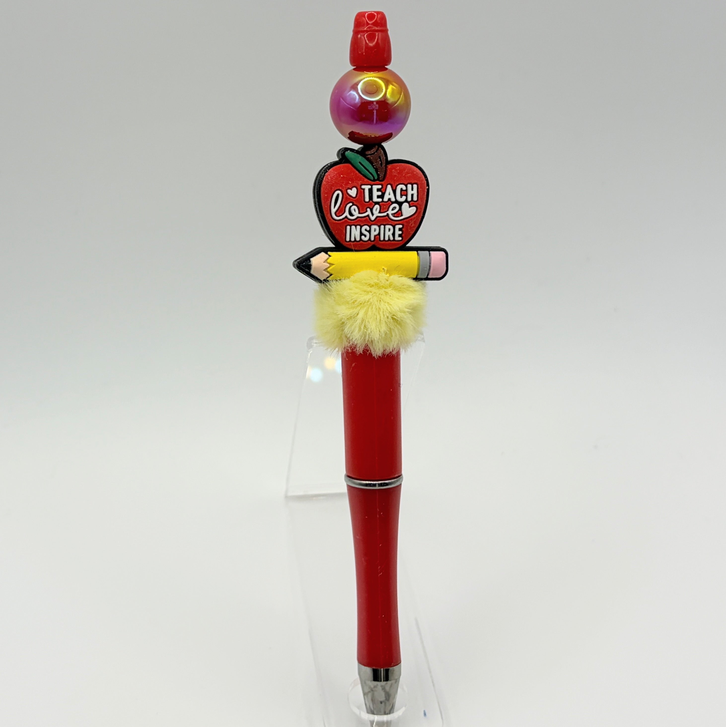 ✏️Teacher Beaded Pen Collection – Apple, School Bus, Books & Classroom Gifts✏️