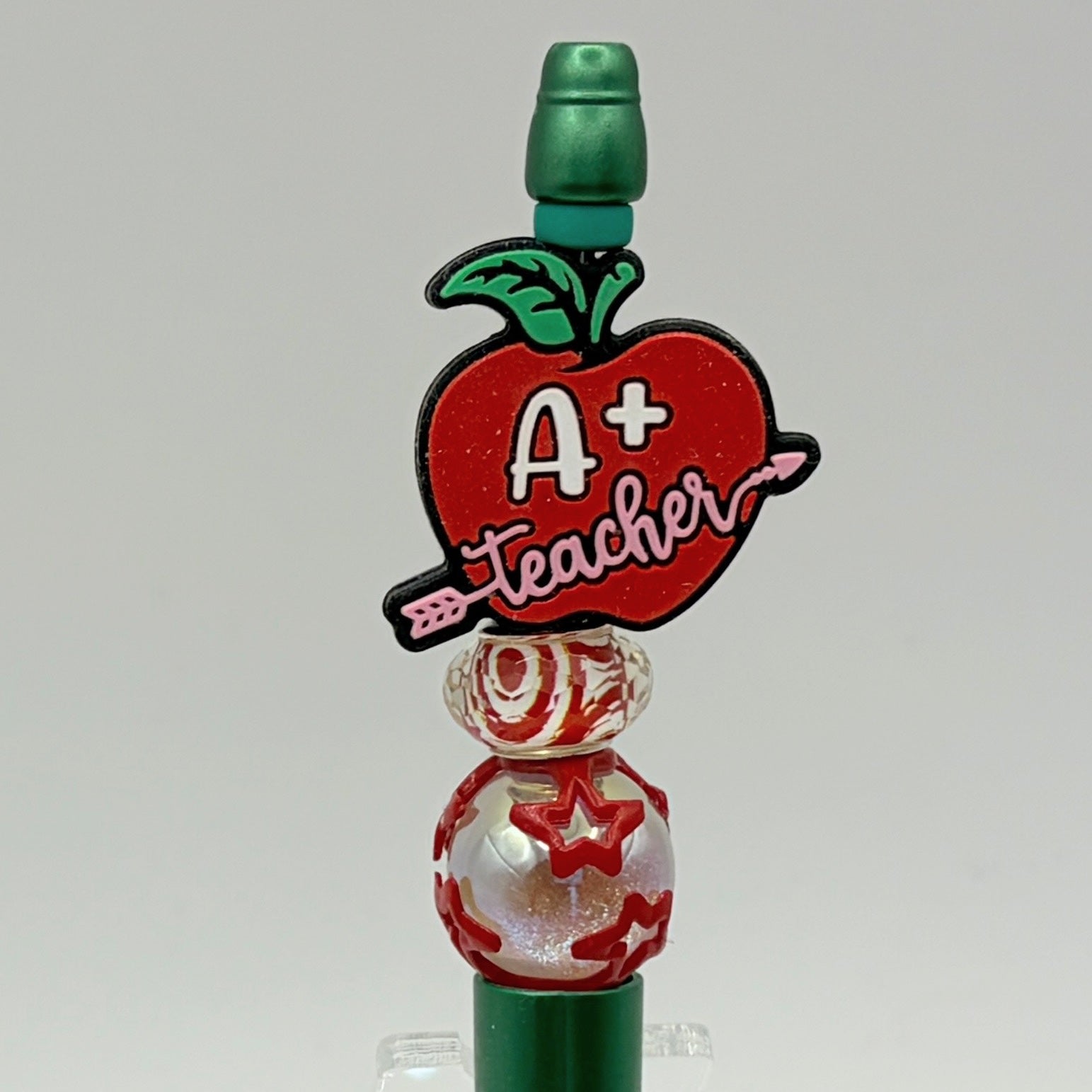 ✏️Teacher Beaded Pen Collection – Apple, School Bus, Books & Classroom Gifts✏️