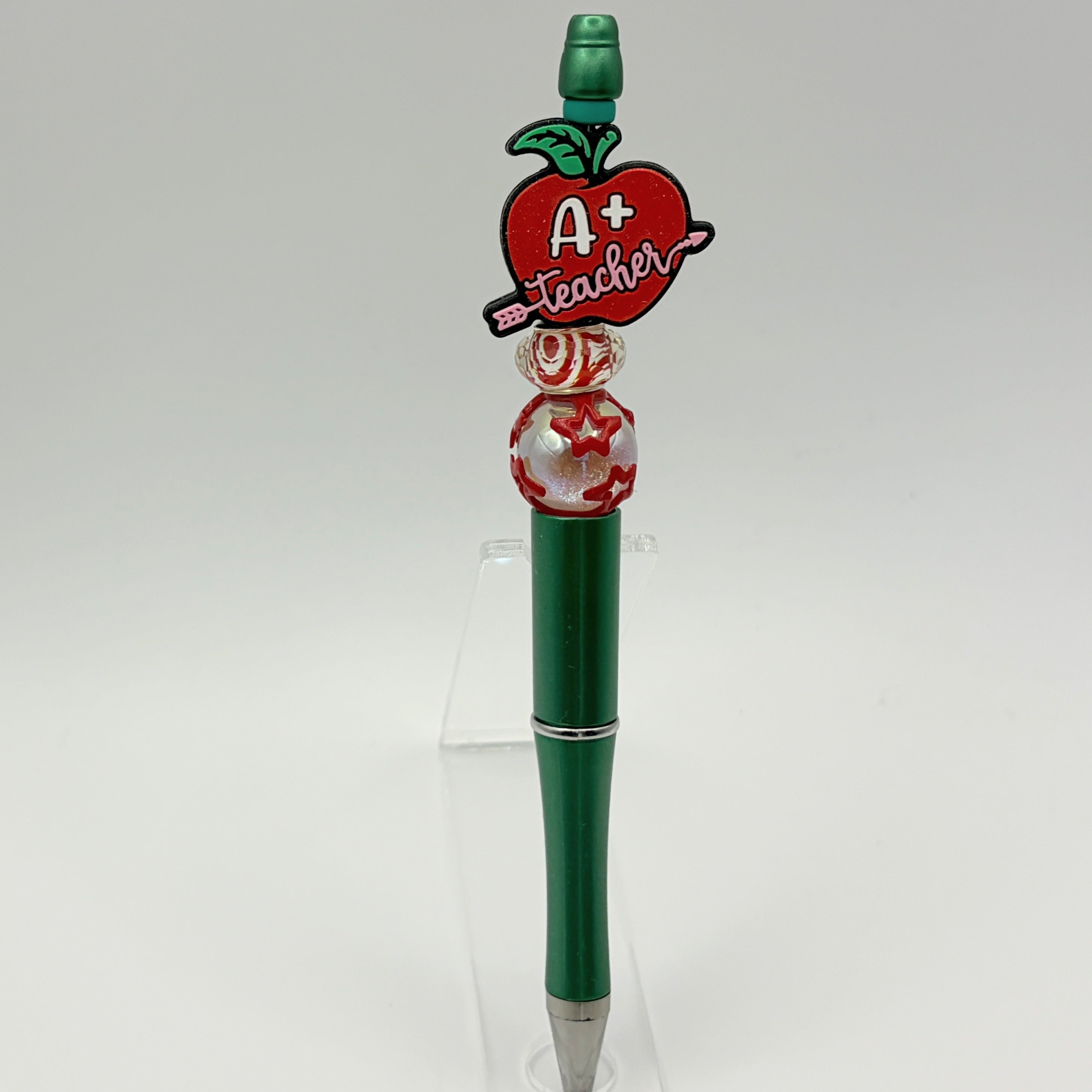✏️Teacher Beaded Pen Collection – Apple, School Bus, Books & Classroom Gifts✏️