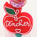 Teacher Apple Straw Topper | Reusable Silicone Straw Cap | Back to School Gift