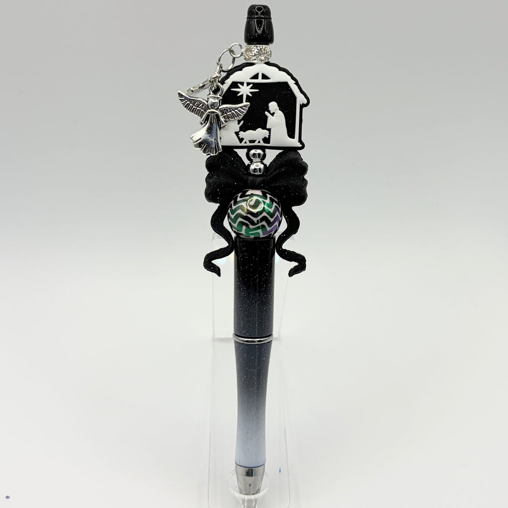 Nativity & Happy Birthday Jesus Beaded Pen Collection | Handmade Christmas Pens