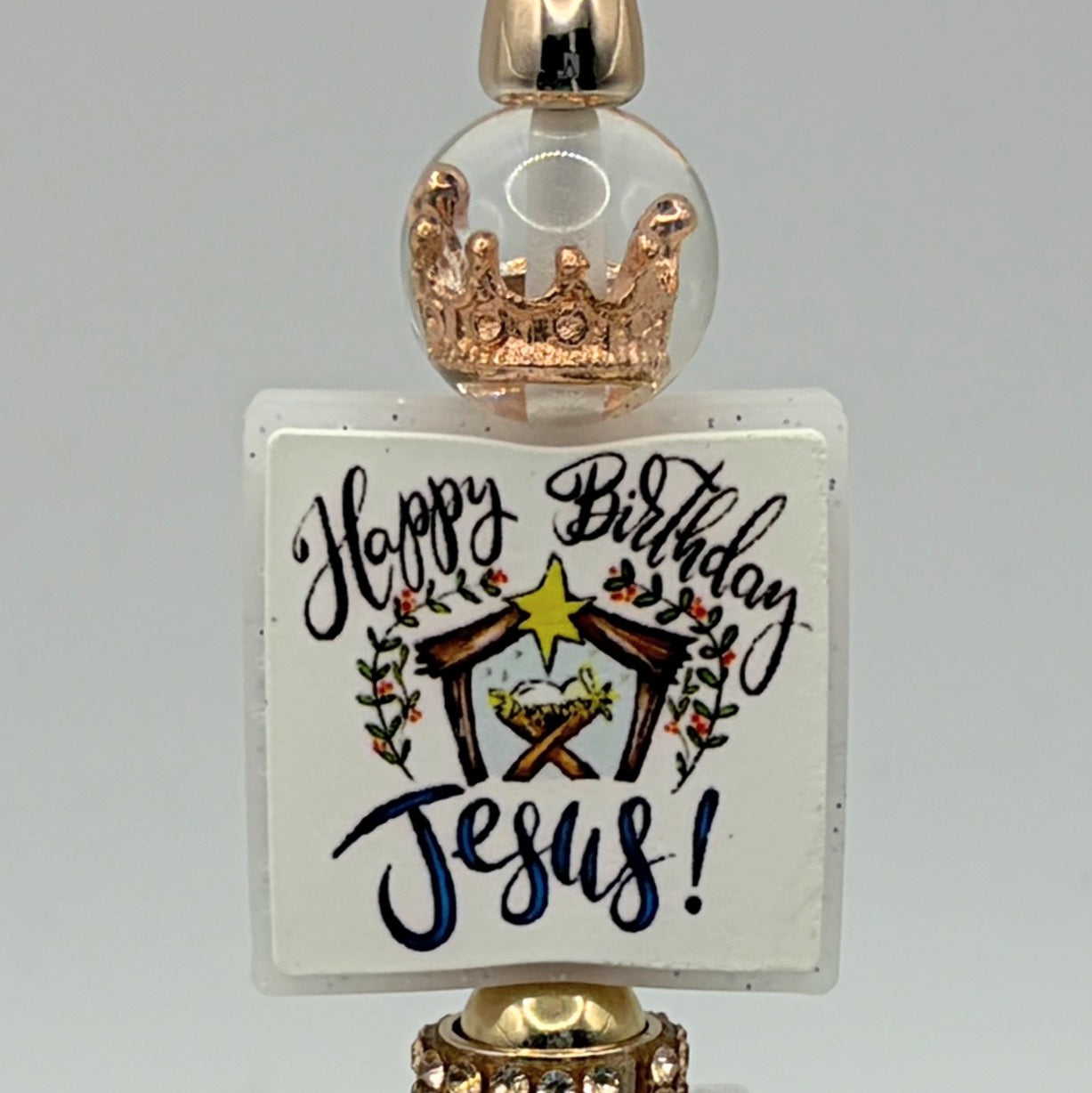 Nativity & Happy Birthday Jesus Beaded Pen Collection | Handmade Christmas Pens