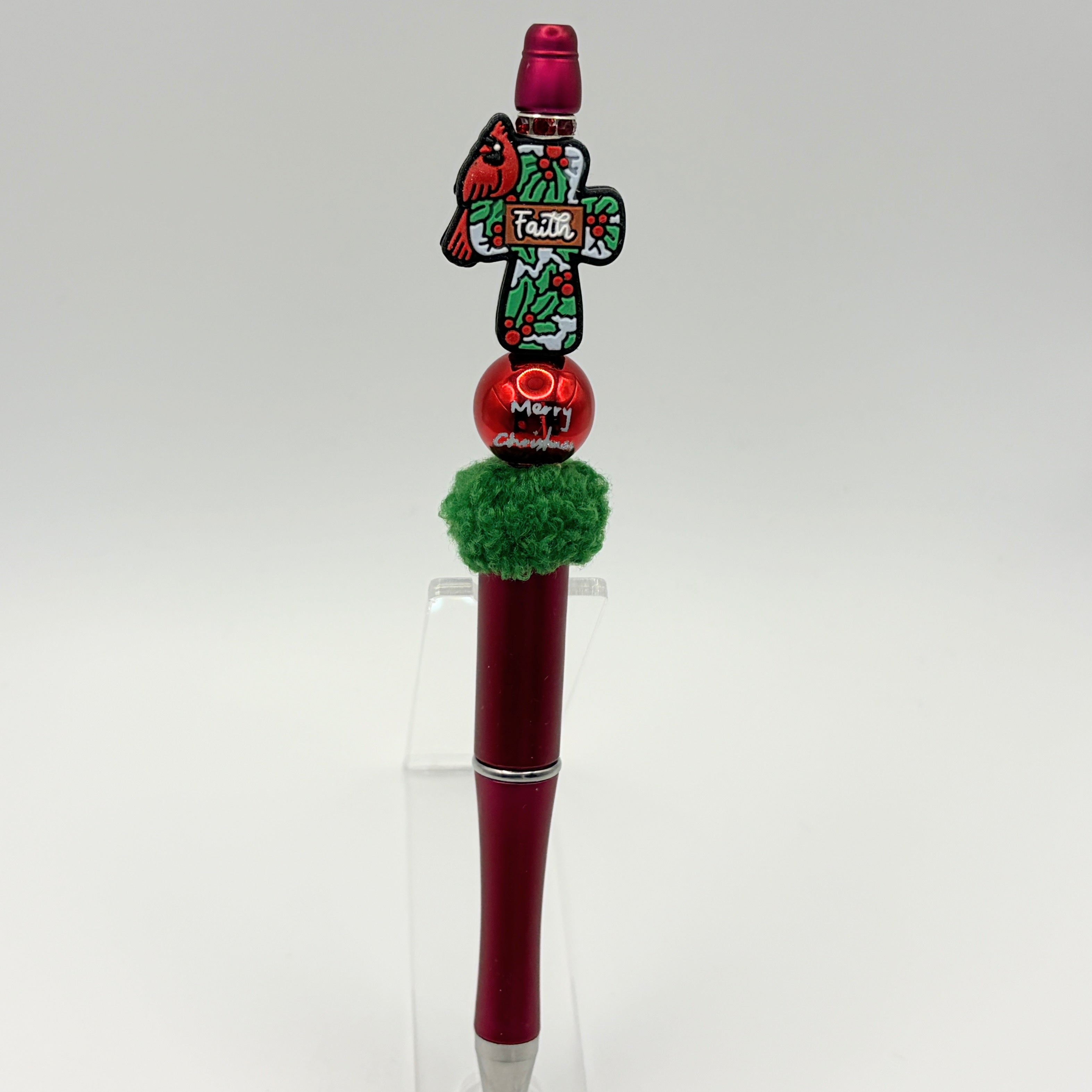 Faith-Filled Christmas Beaded Pen Collection | Handmade Christian Holiday Pens
