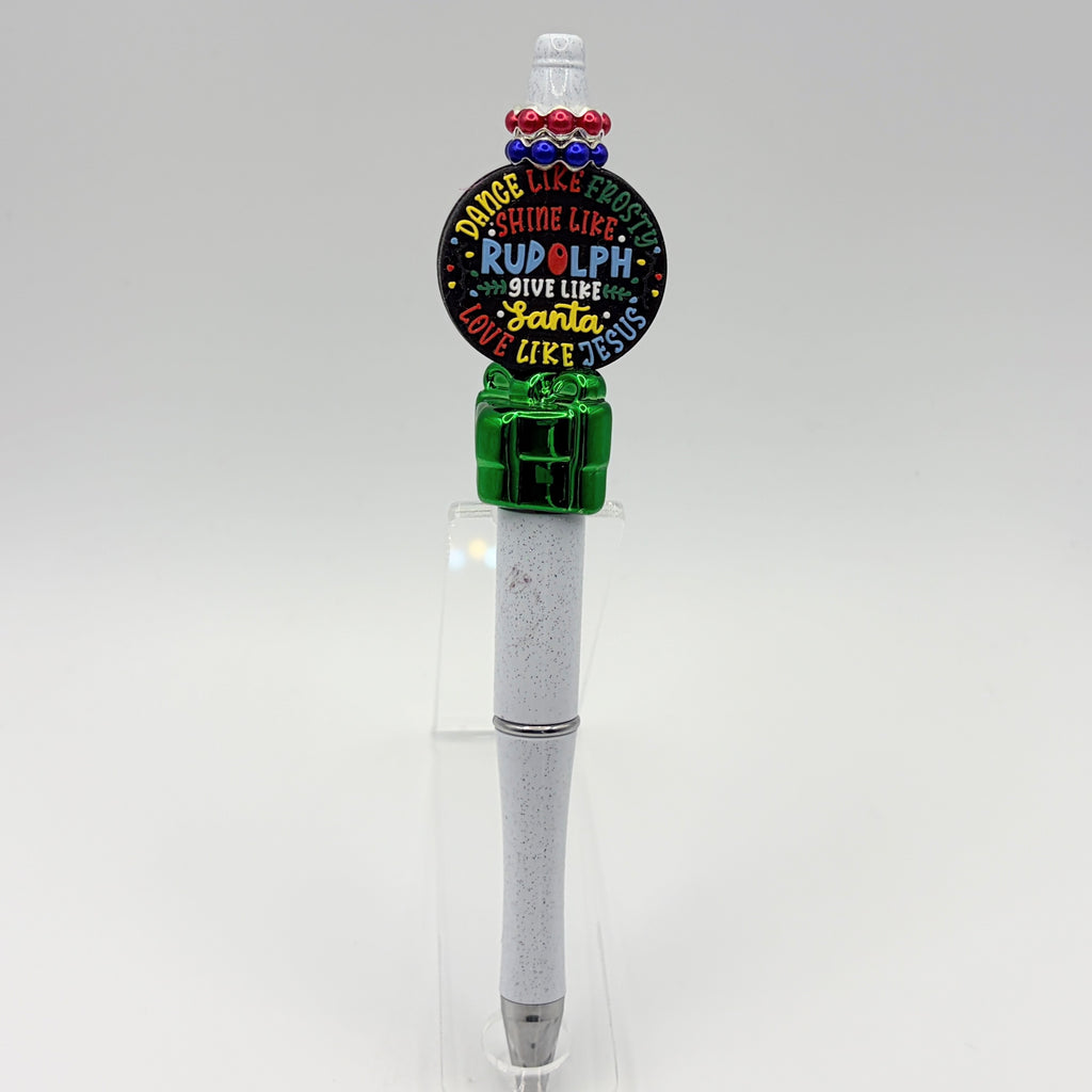 Faith-Filled Christmas Beaded Pen Collection | Handmade Christian Holiday Pens