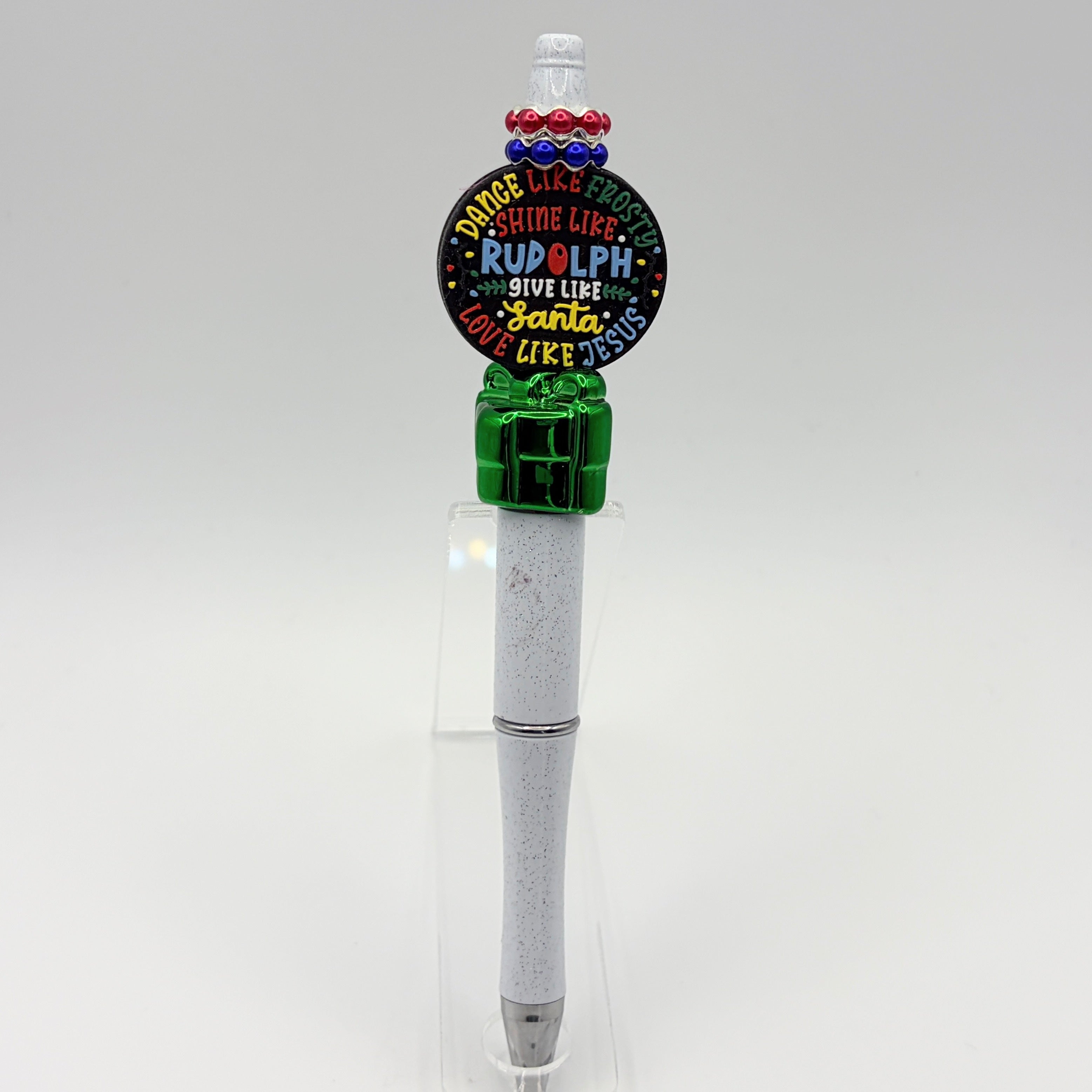 Faith-Filled Christmas Beaded Pen Collection | Handmade Christian Holiday Pens