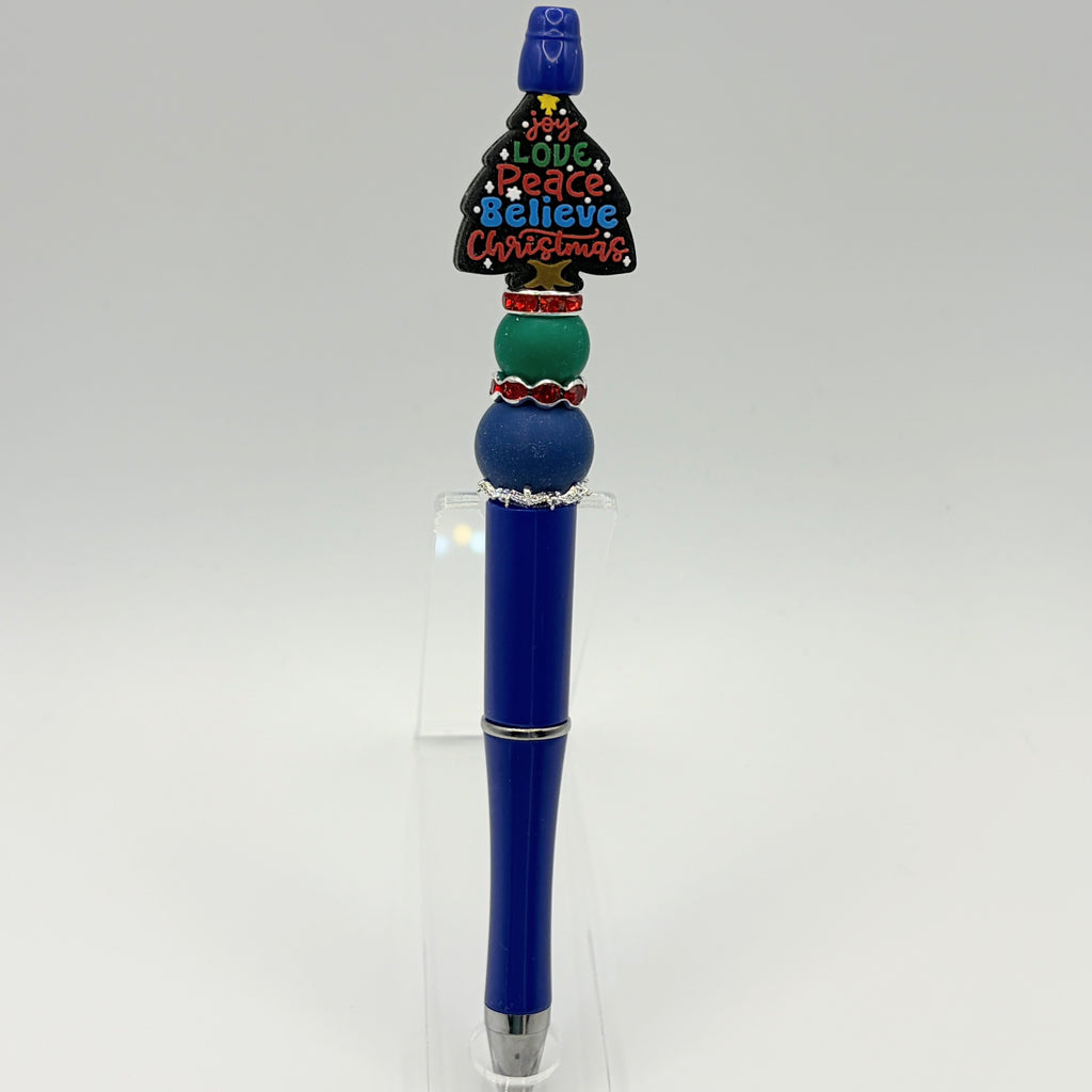 Faith-Filled Christmas Beaded Pen Collection | Handmade Christian Holiday Pens