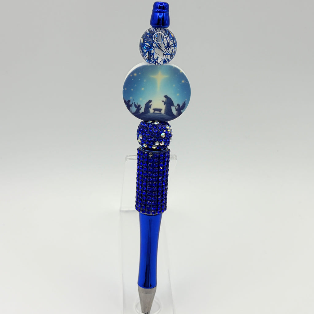 Faith-Filled Christmas Beaded Pen Collection | Handmade Christian Holiday Pens