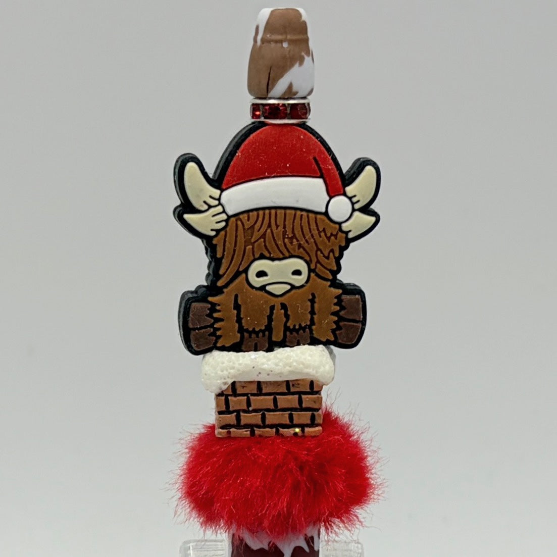 Christmas Highland Cow Beaded Pen Collection | Handmade Holiday Gift Pens